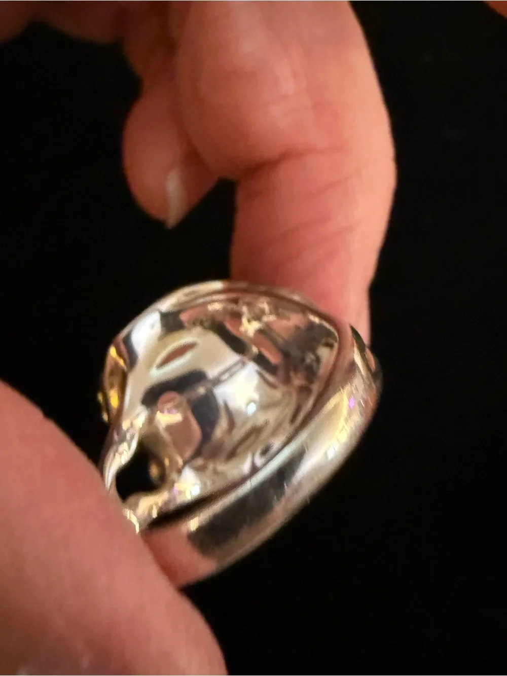 Silver Pearl Dome Ring - White Pearl